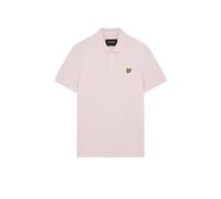 Lyle & Scott Mens Polo SS Plain Shirt Pink Cotton - Size Medium