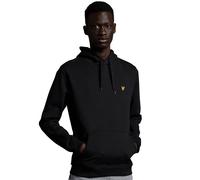 Lyle & Scott Mens Pullover Hoodie in Black Cotton - Size 2XL