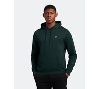 Lyle & Scott Mens Pullover Hoodie in Green Cotton - Size Small