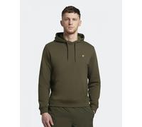Lyle & Scott Mens Pullover Hoodie in Olive - Green Cotton - Size Small