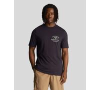 Lyle & Scott Mens Racquet Club Graphic T-Shirt in Dark Navy Cotton - Size Small