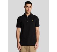 Lyle & Scott Mens Rally Tipped Polo Shirt - Black Cotton - Size Small