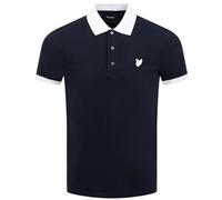 Lyle & Scott Tonal Ringer Polo Shirt Dark Navy/White M