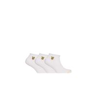 Lyle & Scott Men's Ross 3 Pack Ankle Socks Bright White Lyle & Scott White One Size