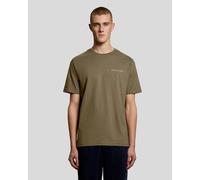 Lyle & Scott Mens Script Logo Cotton Crew Neck T-Shirt - Green - Size Small