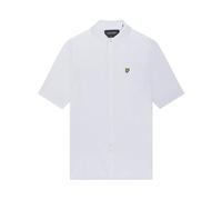 Lyle & Scott Mens Short Sleeve Oxford Shirt in White Cotton - Size X-Small