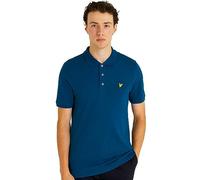 Lyle & Scott Mens Plain Polo Shirt in Navy Cotton - Size Medium