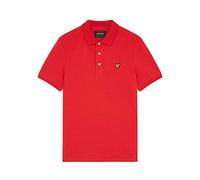 Lyle & Scott Mens Short Sleeve Polo Shirt Gala Red L