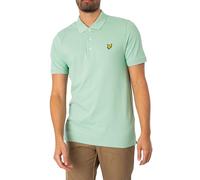 Lyle & Scott Mens Brand Chest Logo Turquoise Shadow Polo Shirt - Green Cotton - Size Medium