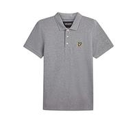 Lyle & Scott Mens Short Sleeve Polo Shirt Mid Grey XS