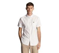 Lyle & Scott Men's Short Sleeved Oxford Shirt, White, L