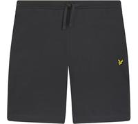 Men's Lyle Scott Plain Gunmetal Grey Sweat Shorts - Black/Black - Size: 37/36/32