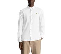 Lyle & Scott Long Sleeve Slim Fit Mens Poplin Shirt - White material_cotton - Size Large
