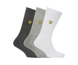 Lyle & Scott Mens Socks 3 Pack Hamilton - White/Grey/Dark Grey