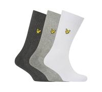 Lyle & Scott Mens Socks 3 Pack Hamilton - White/Grey/Dark Grey