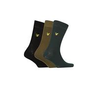 Lyle & Scott Men's Socks Angus 3 Pairs Pack UK 7-11 One Size Multipack (Pine Grove/Black/Dark Olive)