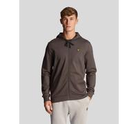 Lyle & Scott Mens Sports Full-Zip Hoodie in Grey Cashmere - Size Medium