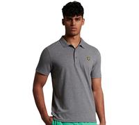 Lyle & Scott Mens Sports Short Sleeve Polo Shirt in Grey Cotton - Size Medium