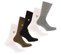 Lyle & Scott Mens Sports Socks (Pack of 5) / 7 UK-11 UK Black/White/Grey GT1343