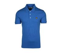 Lyle & Scott Mens Spring Blue Plain Polo Shirt - Size Medium
