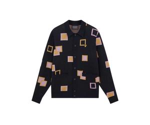 Lyle & Scott Mens Square Regular Casual CardiganS Dark Navy GT30874