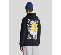 Lyle & Scott Mens Sunnies Pool Bar Graphic Pullover Hoodie - Dark Navy Cotton - Size 2XL