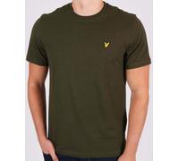 Lyle & Scott Men's T-shirt Olive - Crew Neck, Cotton Jersey, Short Sleeve