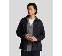 Lyle & Scott Mens Tailored Zip Through Overshirt - Dark Navy viscose - Size X-Small
