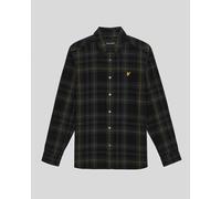 Lyle & Scott Mens Tartan Check Corduroy Shirt - Black Cotton - Size 5XL