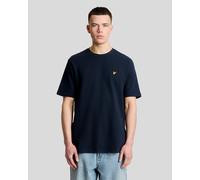 Lyle & Scott Mens Textured Jacquard T-Shirt - Navy - Size 2XL