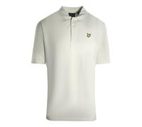 Lyle & Scott Mens Textured Tipped Light Mist Polo Shirt - Cream Cotton - Size X-Large