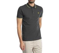 Lyle & Scott Men's Tipped Polo Shirt, Gunmetal/Steward, XXL