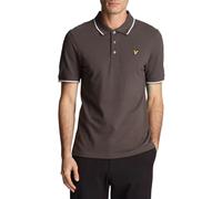 Lyle & Scott Men's Tipped Polo Shirt Gunmetal/White (UK, Alpha, M, Regular, Regular, X168 Gun Metal/White)
