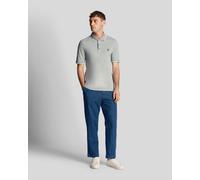 Lyle & Scott Mens Tipped Polo Shirt in Blue Cotton - Size Small