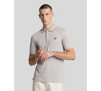 Lyle & Scott Mens Tipped Polo Shirt - Light Grey Cotton - Size 2XL
