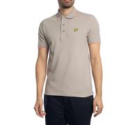 Lyle & Scott Men's Tipped Polo Shirt, Pale Grey/Coral Stand, L