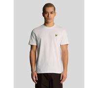 Lyle & Scott Mens Tipped T-Shirt - White Cotton - Size Small