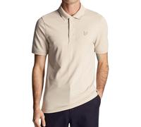 Lyle & Scott Mens Tonal Eagle Cream Polo Shirt Cotton - Size Small