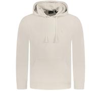 Lyle & Scott Mens Tonal Eagle Logo Olive Cove Pull-over Hoodie - Cream Cotton - Size Medium