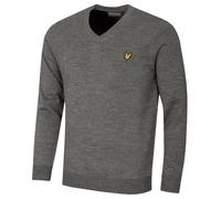 Lyle & Scott Mens V Neck Sweater - Mid Grey Marl - S