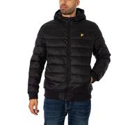 Men's Lyle & Scott Nylon Mens Wadded Jacket - Black - Size: 38/Regular