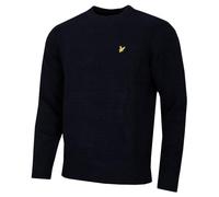 Lyle & Scott Mens Waffle Knit Sweater - Dark Navy - L