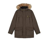Lyle & Scott Men's Winter Weight Micro Fleece Lined Parka Olive S