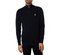Men's Lyle & Scott Cotton Merino Mens Quarter Zip Jumper - Navy - Size: 40/Regular