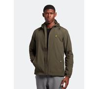 Lyle and Scott Men's Zip Through Cotton Wind Resistant Long Sleeve Hooded Rain Anorak XL Green