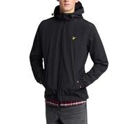 Lyle & Scott Mens Black Zip Through Hooded Jacket Cotton - Size X-Large