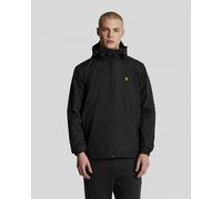 Lyle and Scott Men's Zip Through Cotton Wind Resistant Long Sleeve Hooded Rain Anorak XL Black