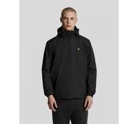 Lyle and Scott Men's Zip Through Cotton Wind Resistant Long Sleeve Hooded Rain Anorak XL Black
