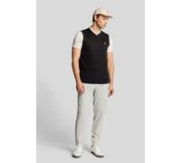 Lyle & Scott Merino Blend Knitted V-neck Vest Jet Black size M | Vests Outlet | Men | Black