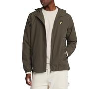 Lyle and Scott Men's Zip Through Cotton Wind Resistant Long Sleeve Hooded Rain Anorak L Green